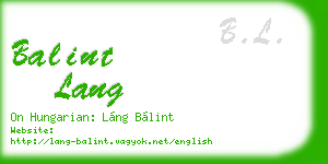 balint lang business card