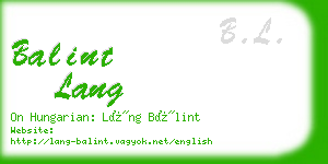 balint lang business card